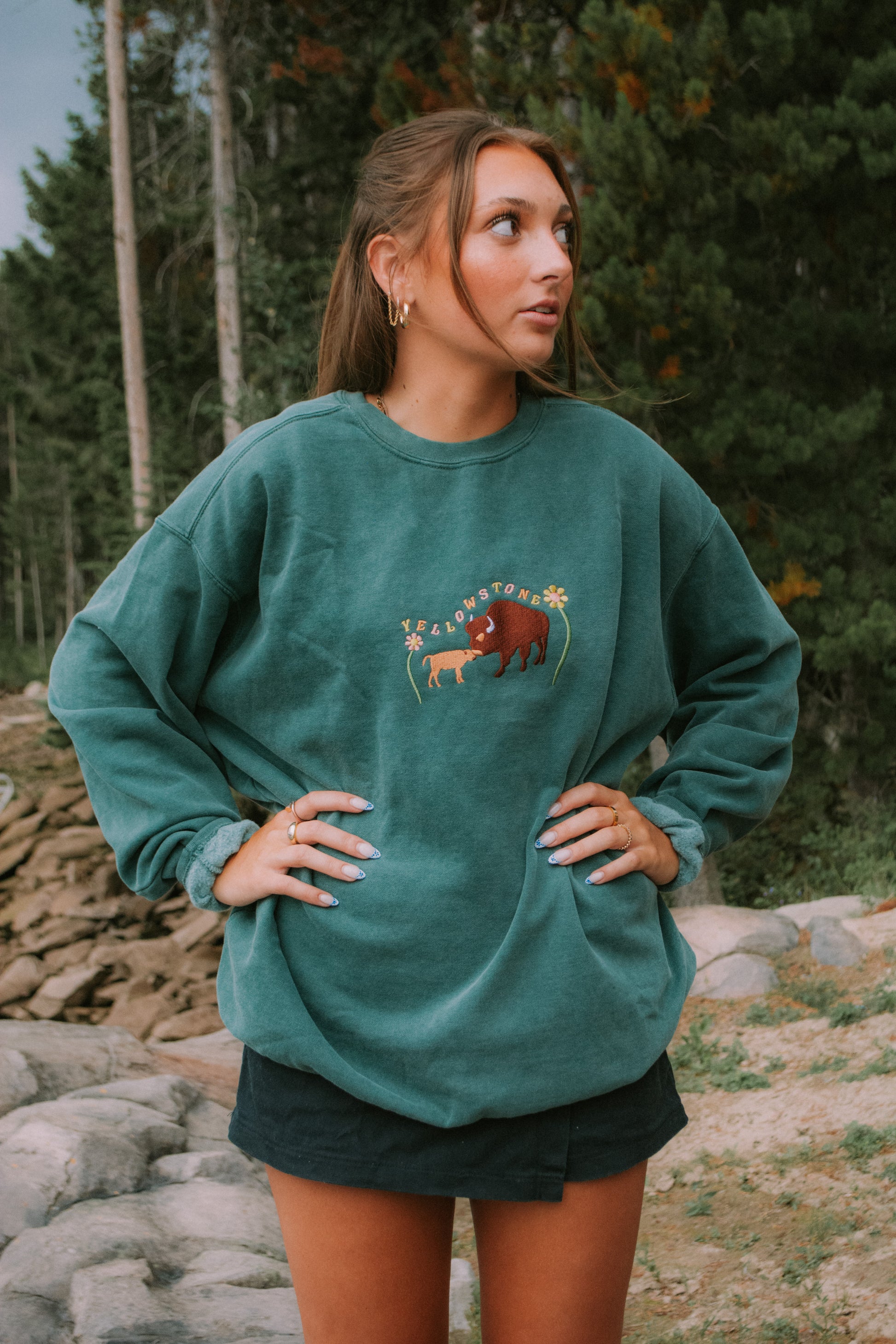 National MadiStitches Sweatshirt Yellowstone – Park